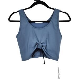 Revolve Strut This The Avalon Powder Blue Ruched Sports Bra Size Medium